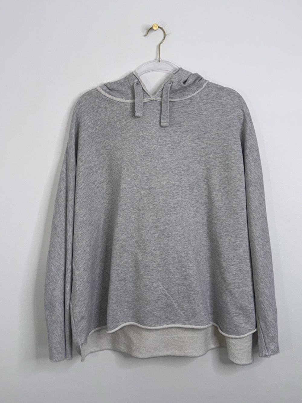 Frank & Eileen Sweatshirt Womens Sz L Gray Kane Capelet Hoodie LAB521TF Tee Lab